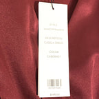VERONICA BEARD Casela Ruched Silk Midi Dress Cabernet Red (MSRP $698)