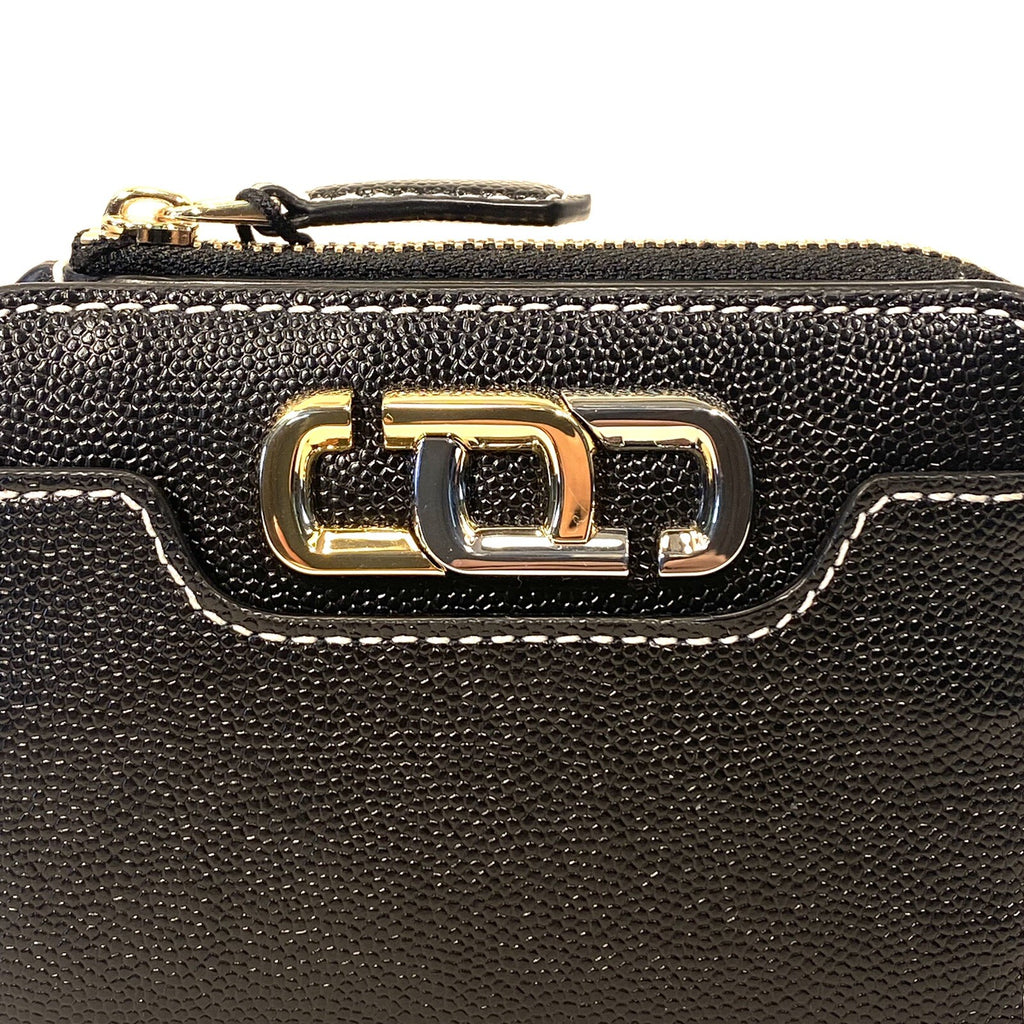 MARC JACOBS J Link Leather Zip Snap Wallet Black (MSRP $150)