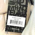 THINK ROYLN Bar Quilted Shoulder Crossbody Bag Patent Blonde Taupe (MSRP $168)