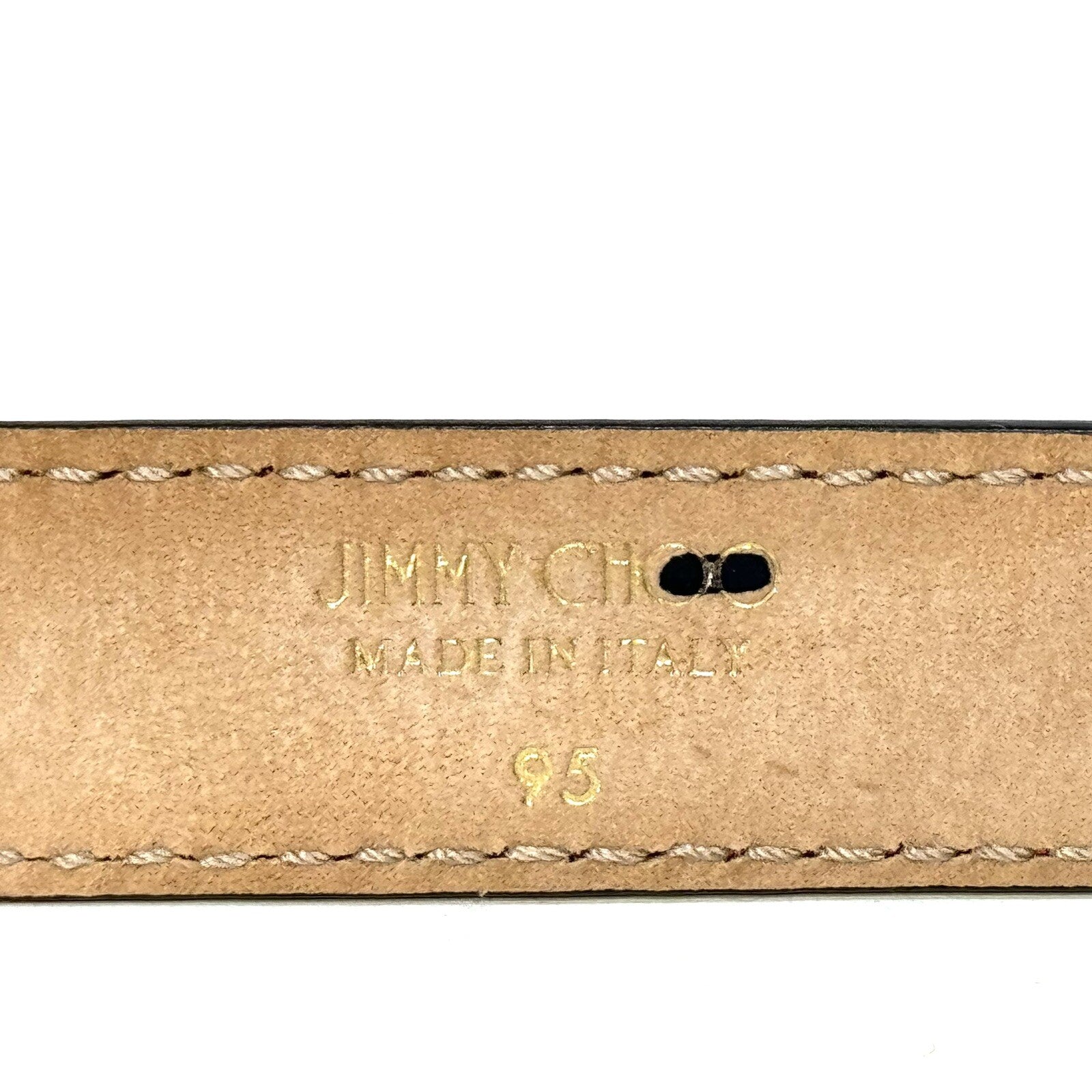 JIMMY CHOO Womens Mini Helina Calf Leather Logo Slim Belt Pink (MSRP $450)