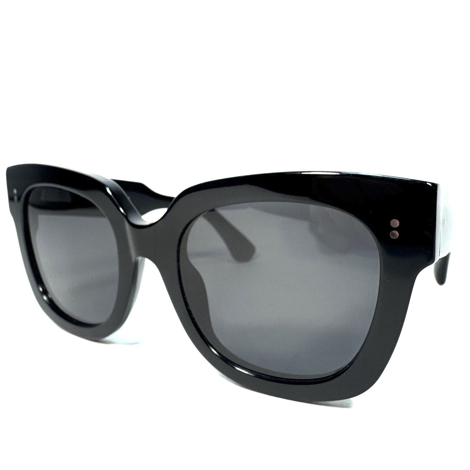 CHIMI Womens Core 08 Square Sunglasses Black (MSRP $180)