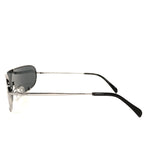 EMILIO PUCCI Womens EP68 08A Shield Wrap Sunglasses Grey Silver (MSRP $365)