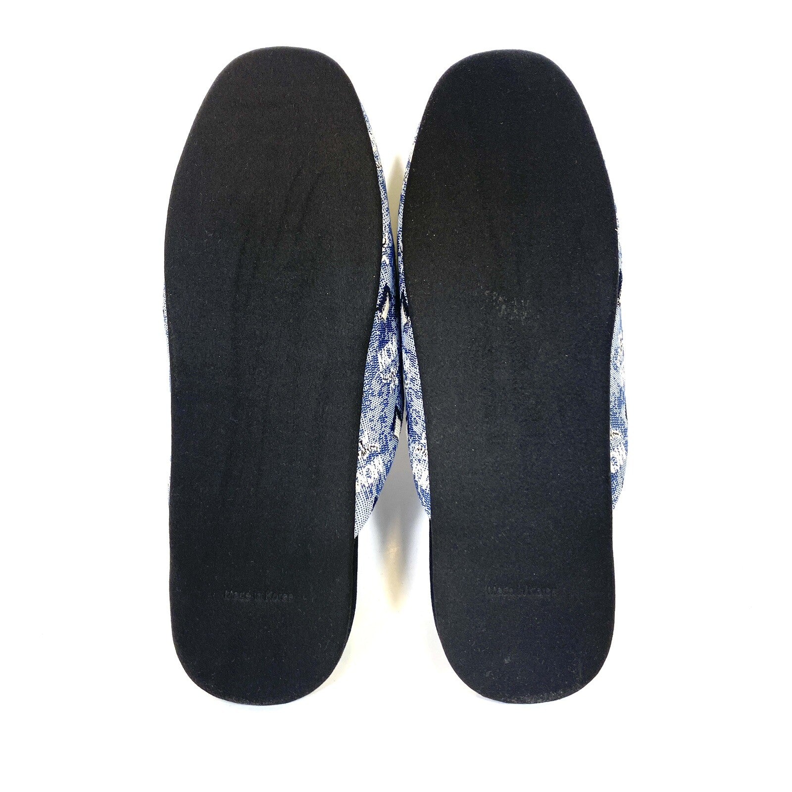 MCM Unisex Visetos Logo Canvas Room Slippers Vintage Blue S/M (MSRP $280)