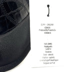 BALLY Mens Clyff Lamb Fur Lined Croc Embossed Leather Boots Black (MSRP $1,100)