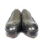 ERMENEGILDO ZEGNA Couture Mens Leather Slip On Loafers Olive Green 11 -MSRP $995