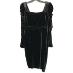 VERONICA BEARD Toki Velvet Long Sleeve Ruched Mini Dress Black (MSRP $698)