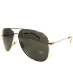 SAINT LAURENT Classic 11 035 Aviator Pilot Sunglasses Silver (MSRP $395)
