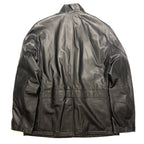 BALLY Mens Nappa Lamb Leather Coat Jacket Black (MSRP $2,500)