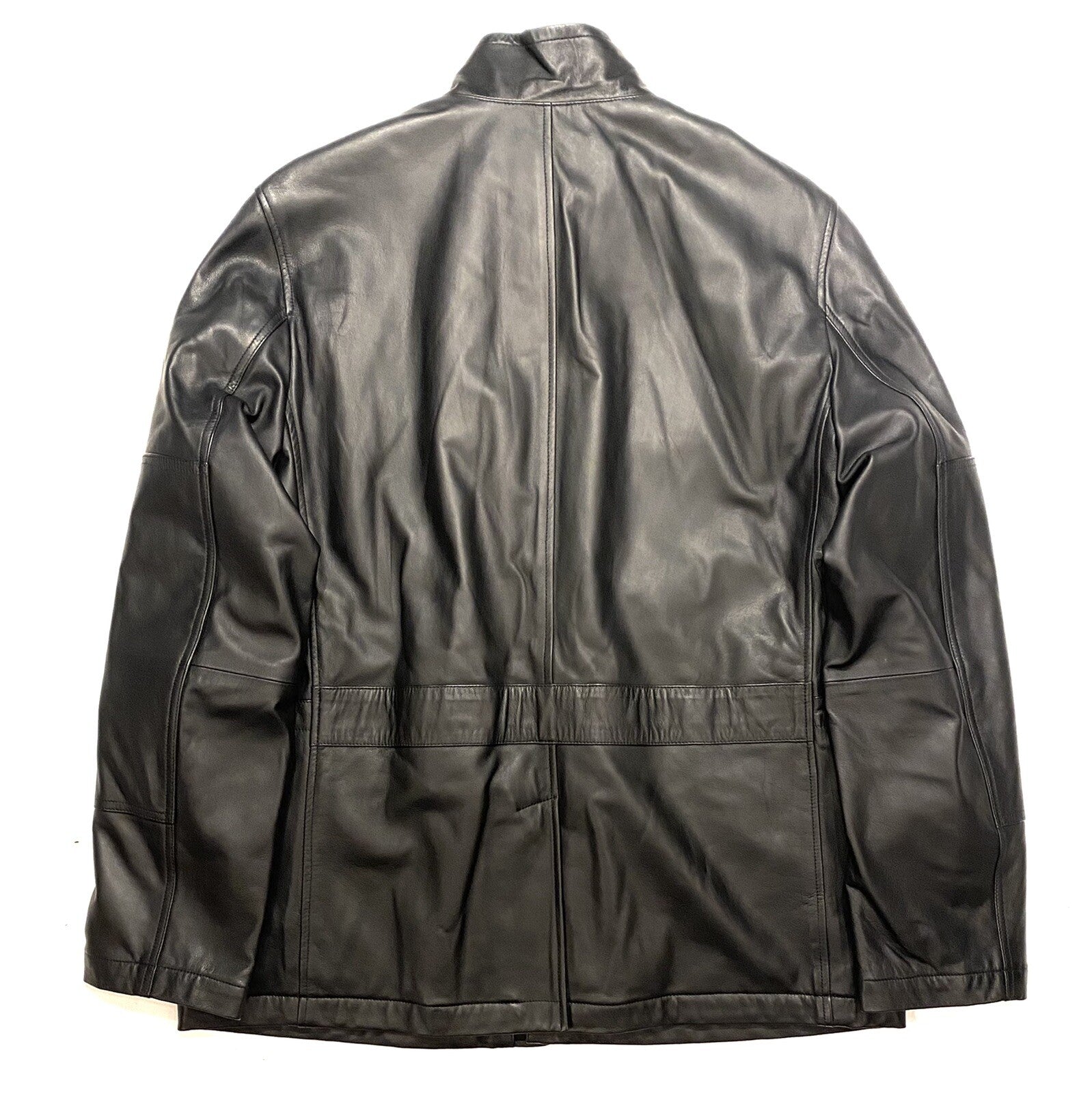 BALLY Mens Nappa Lamb Leather Coat Jacket Black (MSRP $2,500)