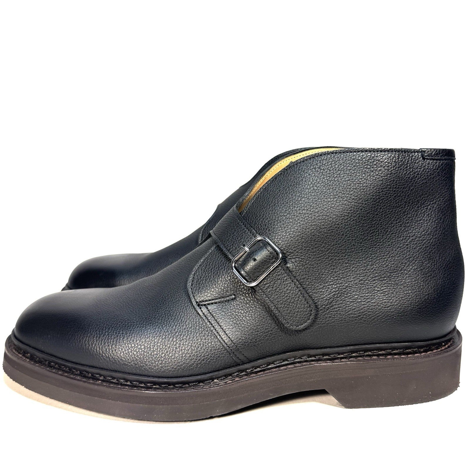 JOHN LOBB Mens Shoreditch Soft Grain Leather Chukka Boots Black 10 (MSRP $2,010)