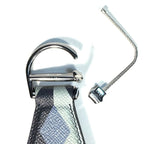 DUNHILL Cadogan Saffiano Leather Key Fob Keychain Stone Blue (MSRP $250)