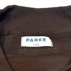 PARKE Womens Classic Heritage Mockneck Sweatshirt Brown L/XL