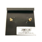 KARL LAGERFELD Swarovski Lightning Bolt Mini Pave Stud Earrings Gold (MSRP $44)
