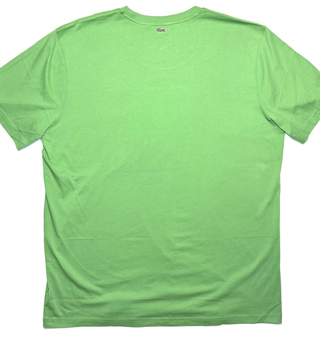 LACOSTE Mens Big and Tall Logo Graphic Croc Loose Fit T Shirt Green (MSRP $90)