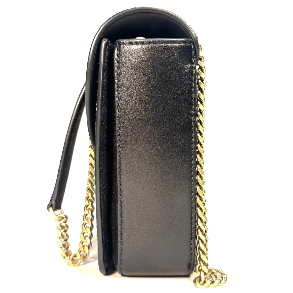 VERONICA BEARD Snakeskin Double Link Flap Bag Mutli Patch Cognac (MSRP $1,098)