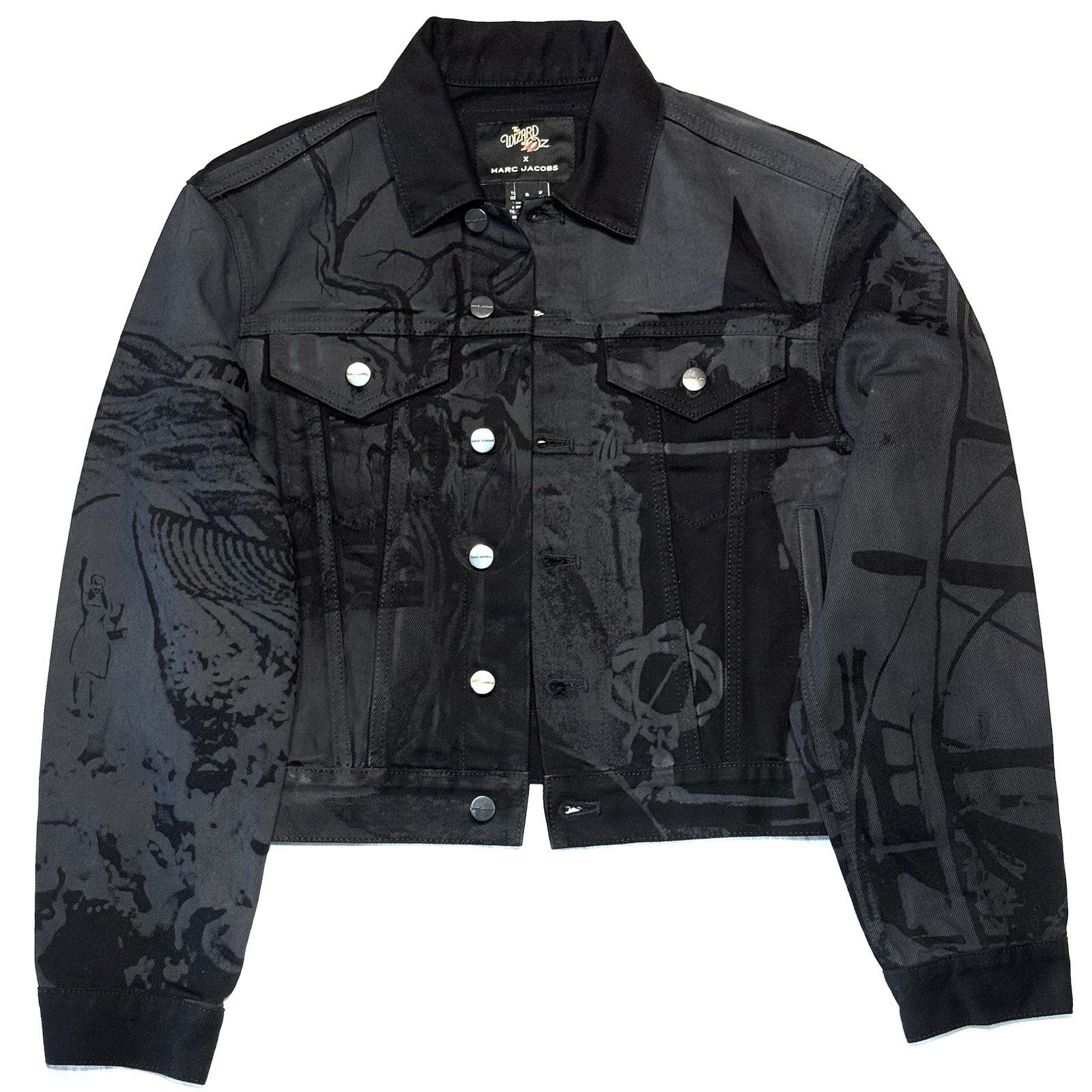 MARC JACOBS x The Wizard of Oz Womens Denim Jean Jacket Black (MSRP $495)