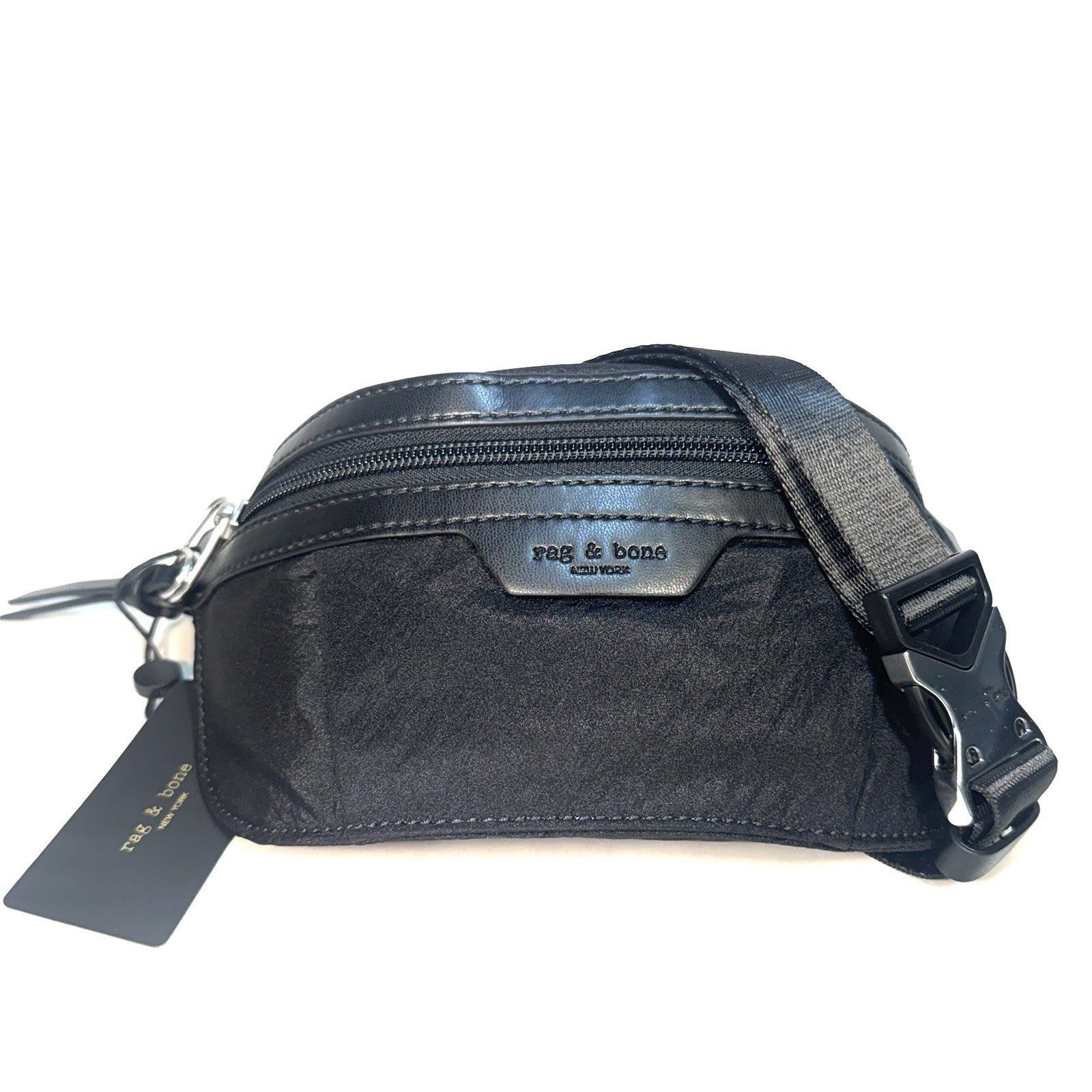 RAG & BONE Mini Commuter Nylon Crossbody Fanny Pack Bag Black (MSRP $248)