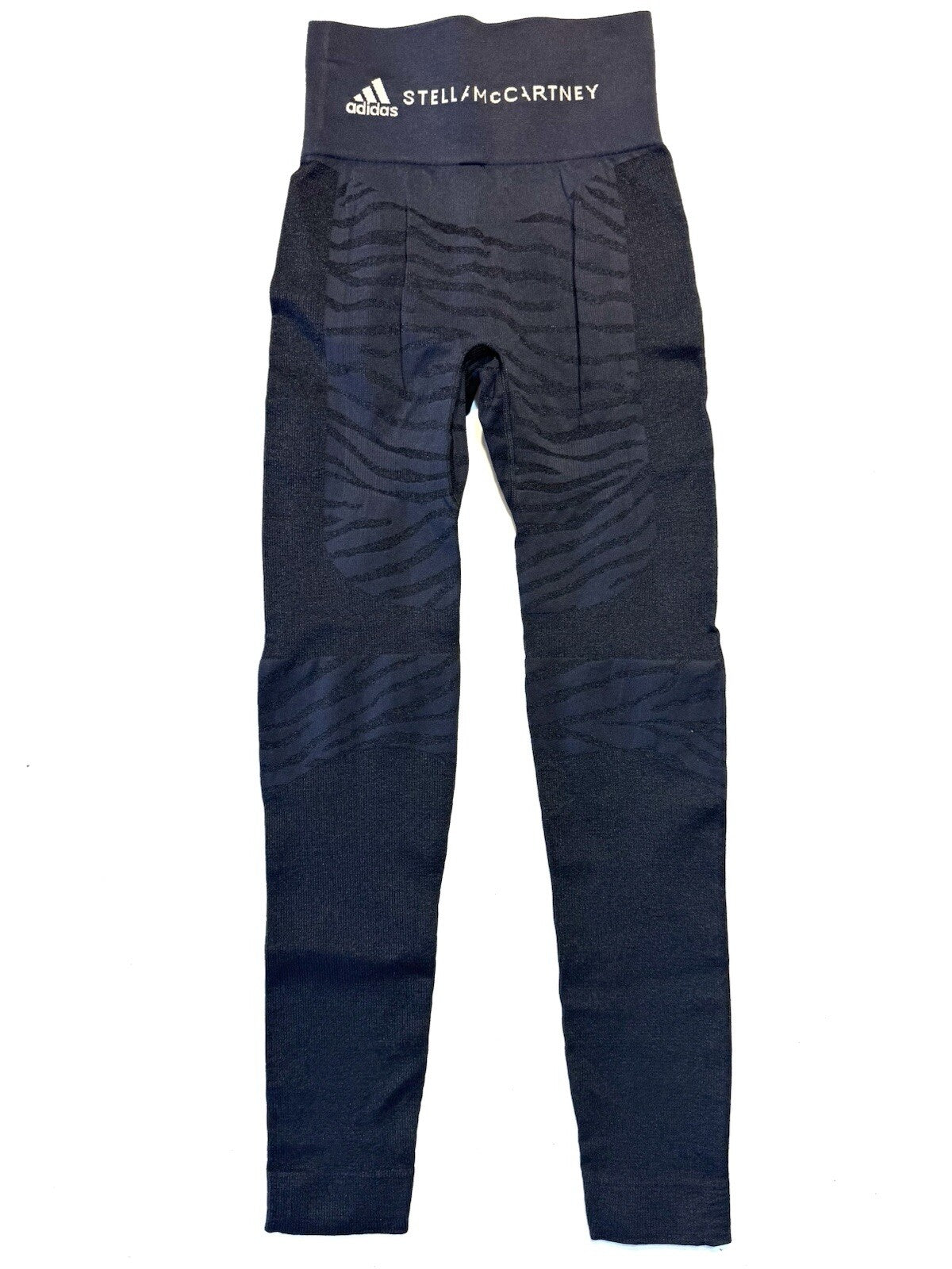 ADIDAS x STELLA MCCARTNEY Womens TPR Tiger Stripe Leggings Black XS (MSRP $140)