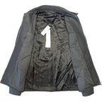 RICK OWENS Mens Brad Nubuck Leather Zip Jacket Dark Dust Grey 50 (MSRP $3,125)