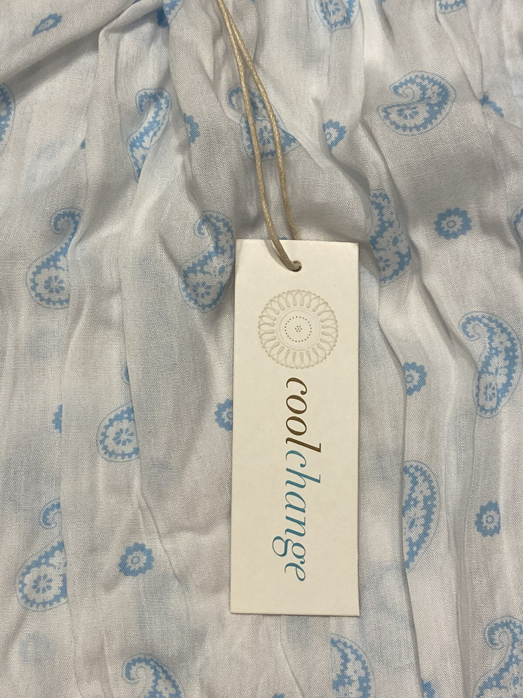 COOL CHANGE Womens Tasha Paisley Rayon Tunic Romper White Blue S