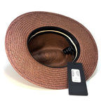 RAG & BONE Womens Panama Packable Straw Ribbon Hat Creme Caramel M (MSRP $250)