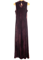 VERONICA BEARD Kura Velvet Sleeveless Maxi Dress Merlot Red (MSRP $598)
