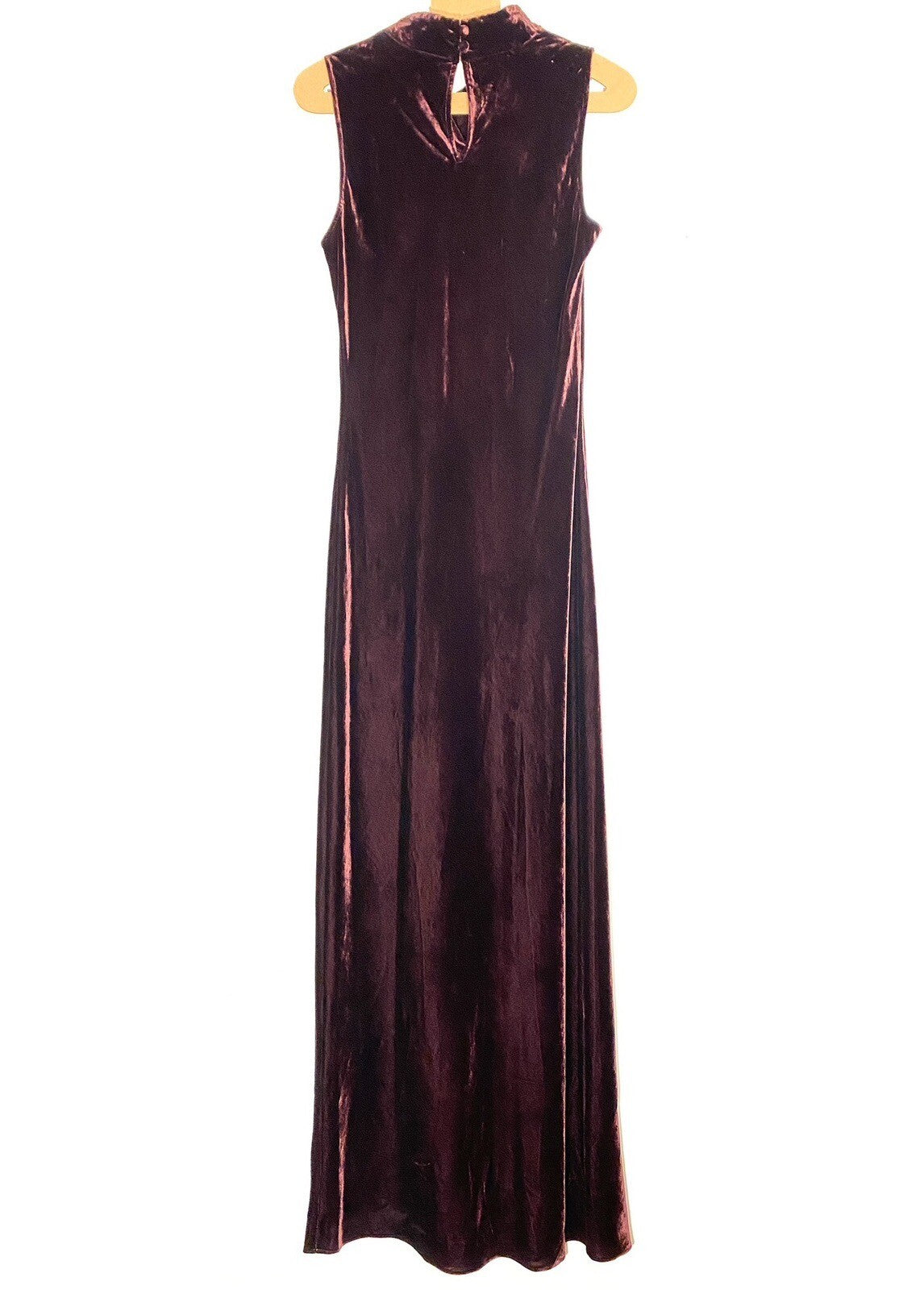 VERONICA BEARD Kura Velvet Sleeveless Maxi Dress Merlot Red (MSRP $598)