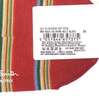PAUL SMITH Mens No Show Multicolor Stripe Cotton Socks Red (MSRP $30)