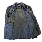 RAG & BONE Womens Razor Velvet Retro Floral Blazer Jacket Black (MSRP $595)