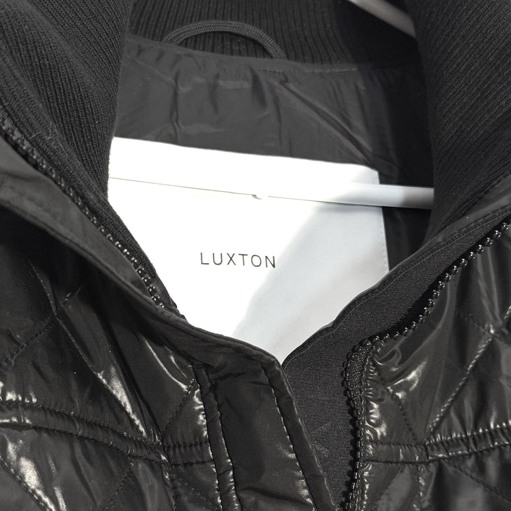 LUXTON Womens Quilted Ribbed Collar Ski Jumpsuit No. 1.2 Black M (MSRP $850)