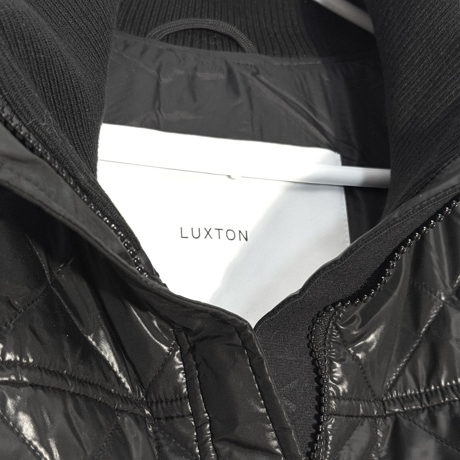 LUXTON Womens Quilted Ribbed Collar Ski Jumpsuit No. 1.2 Black M (MSRP $850)