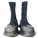 ALEXANDER MCQUEEN Mens Tread Slick Logo Knit Sock Sneaker Boots Black -MSRP $990