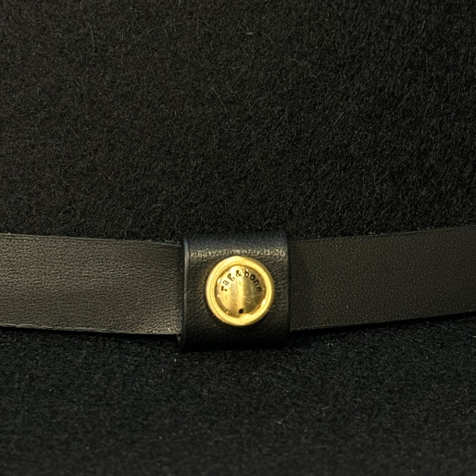 RAG & BONE Womens Wool Felt Floppy Brim Fedora Hat Black (MSRP $250)