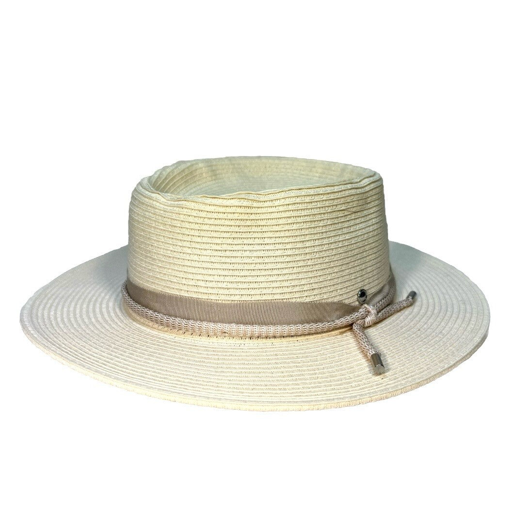 RAG & BONE Womens Somer Woven Straw Hat Ivory (MSRP $225)