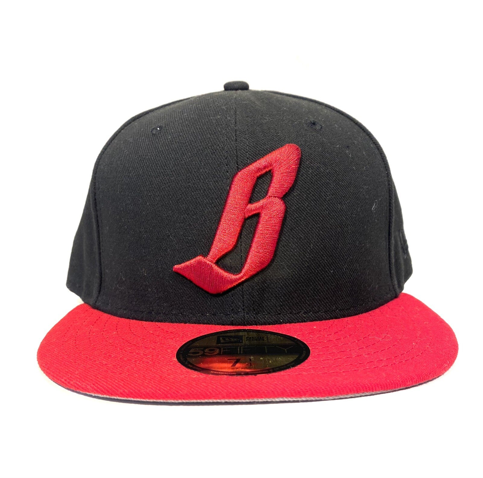 BILLIONAIRE BOYS CLUB New Era B Logo Embroidered Fitted Hat Black Red