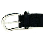 ISABEL MARANT Womens Nalise Beaded Leather Belt Black 75 (MSRP $585)