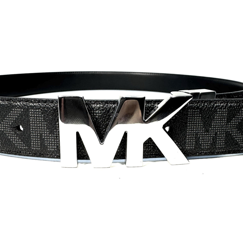 MICHAEL KORS Mens 31mm Reversible MK Logo Buckle Belt Black (MSRP $98)