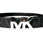 MICHAEL KORS Mens 31mm Reversible MK Logo Buckle Belt Black (MSRP $98)