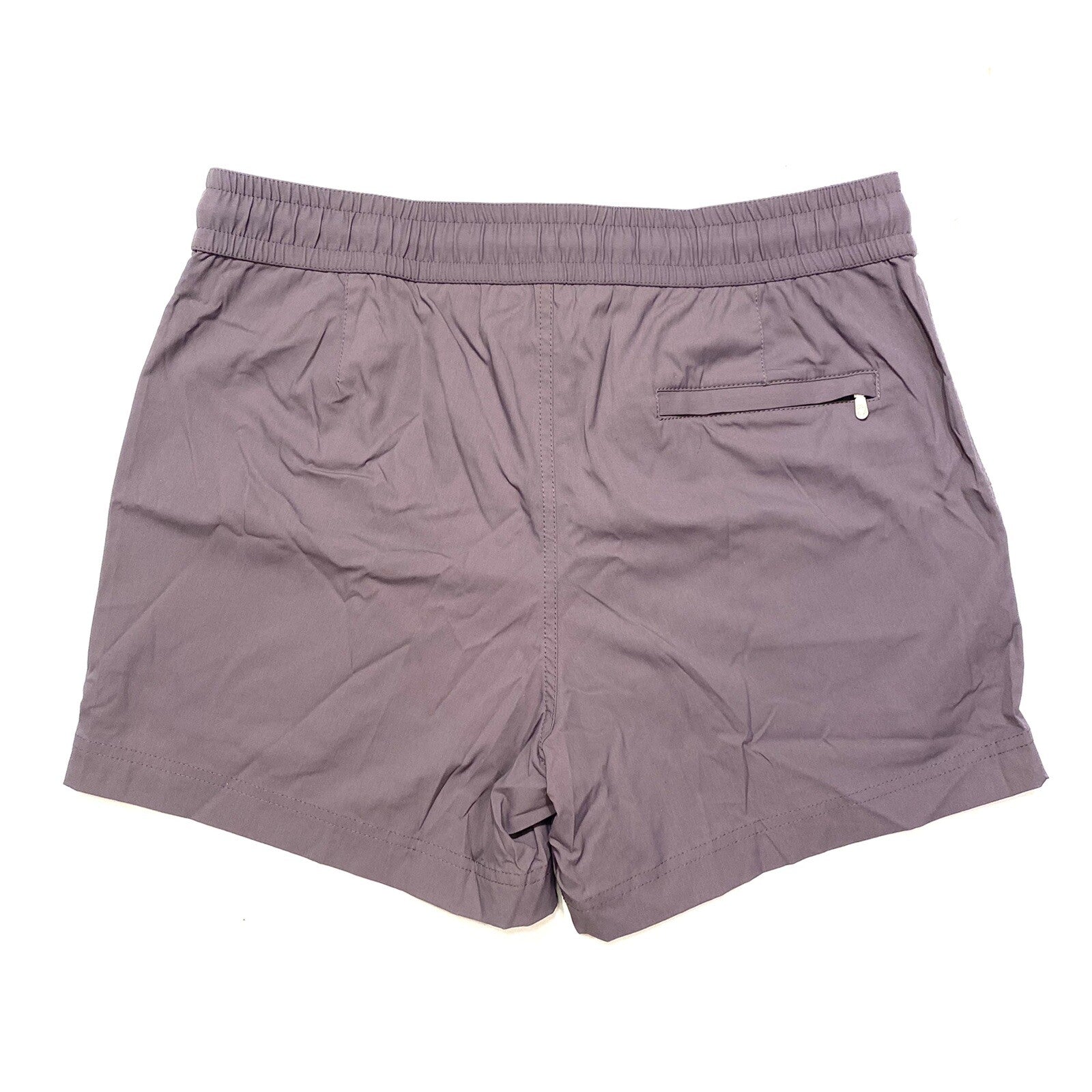 BRUNELLO CUCINELLI Mens Solid Logo Swim Shorts Trunks Purple (MSRP $545)