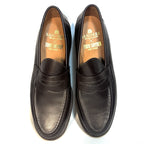 SANDERS x TODD SNYDER Mens Clive Leather Penny Loafers Dark Brown (MSRP $578)