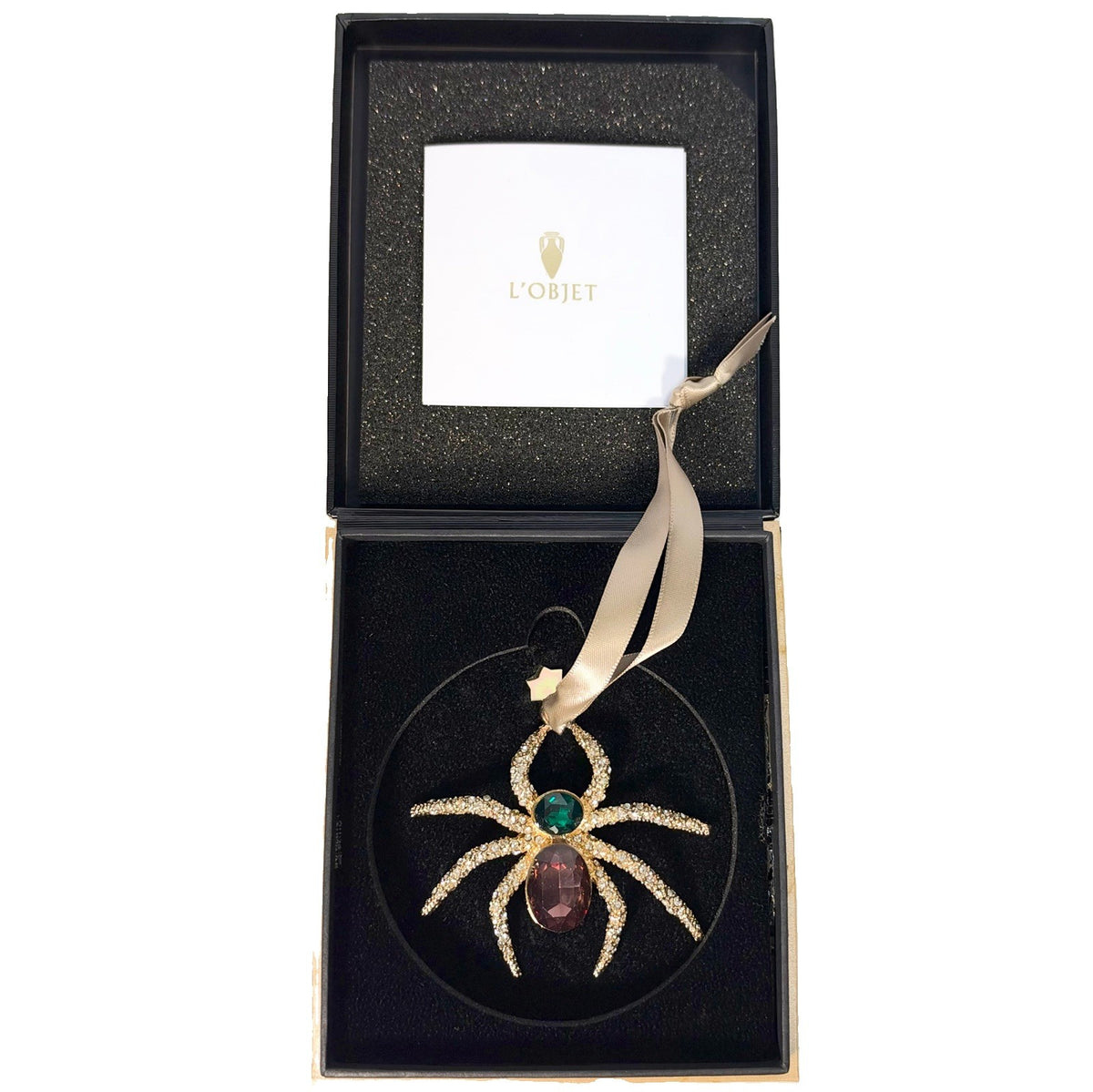 L'OBJET Spider Jeweled Gold Plated Christmas Tree Ornament OR115 (MSRP $120)