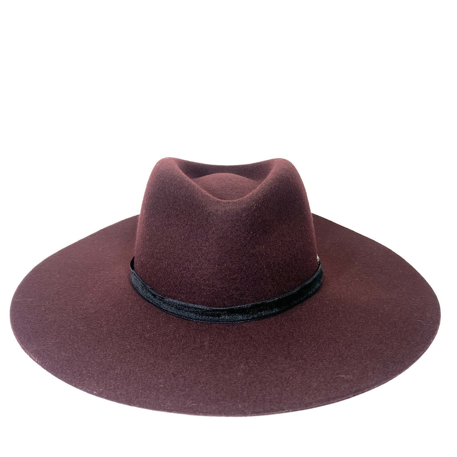 RAG & BONE Womens Florence Wool Felt Fedora Hat Oxblood Purple (MSRP $295)