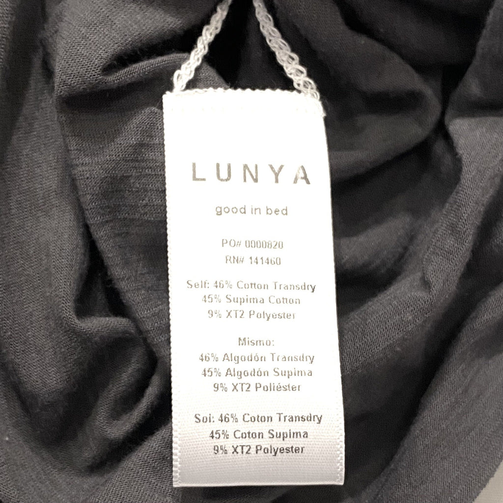 LUNYA Womens Supima Cotton Wide Leg Lightweight Lounge Pants Gray (MSRP $148)