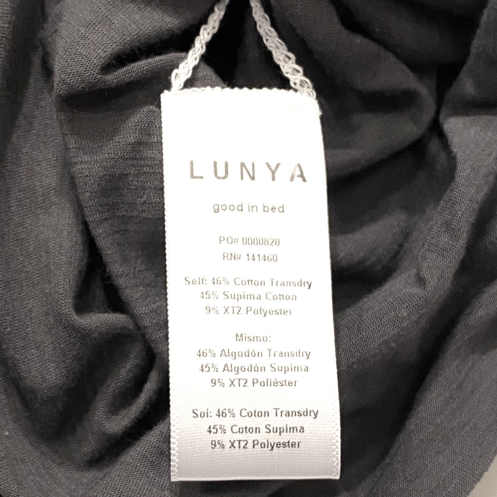 LUNYA Womens Supima Cotton Wide Leg Lightweight Lounge Pants Gray (MSRP $148)