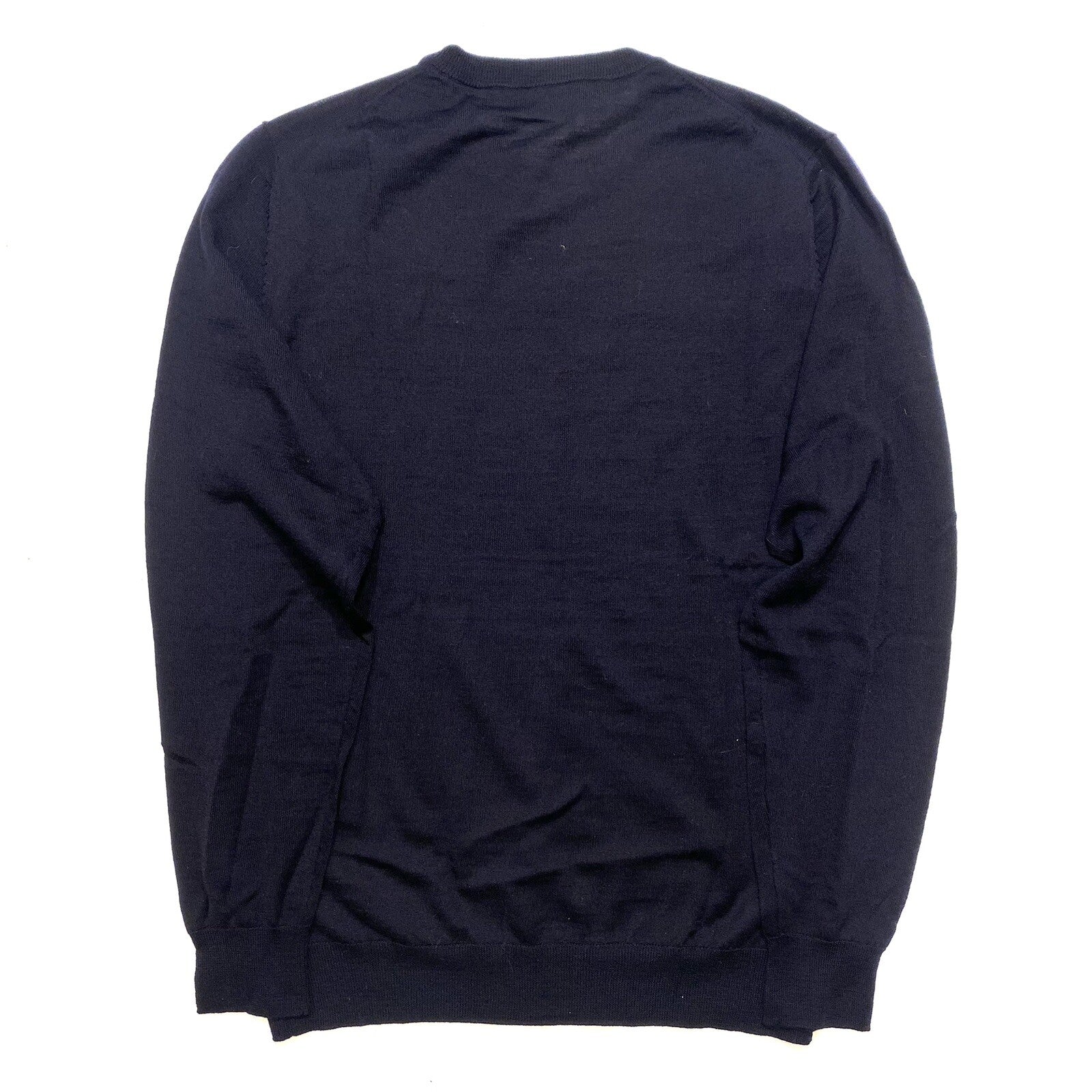 BALLY Womens Wool Crew Neck Knit Sweater Navy Blue (MSRP $395)