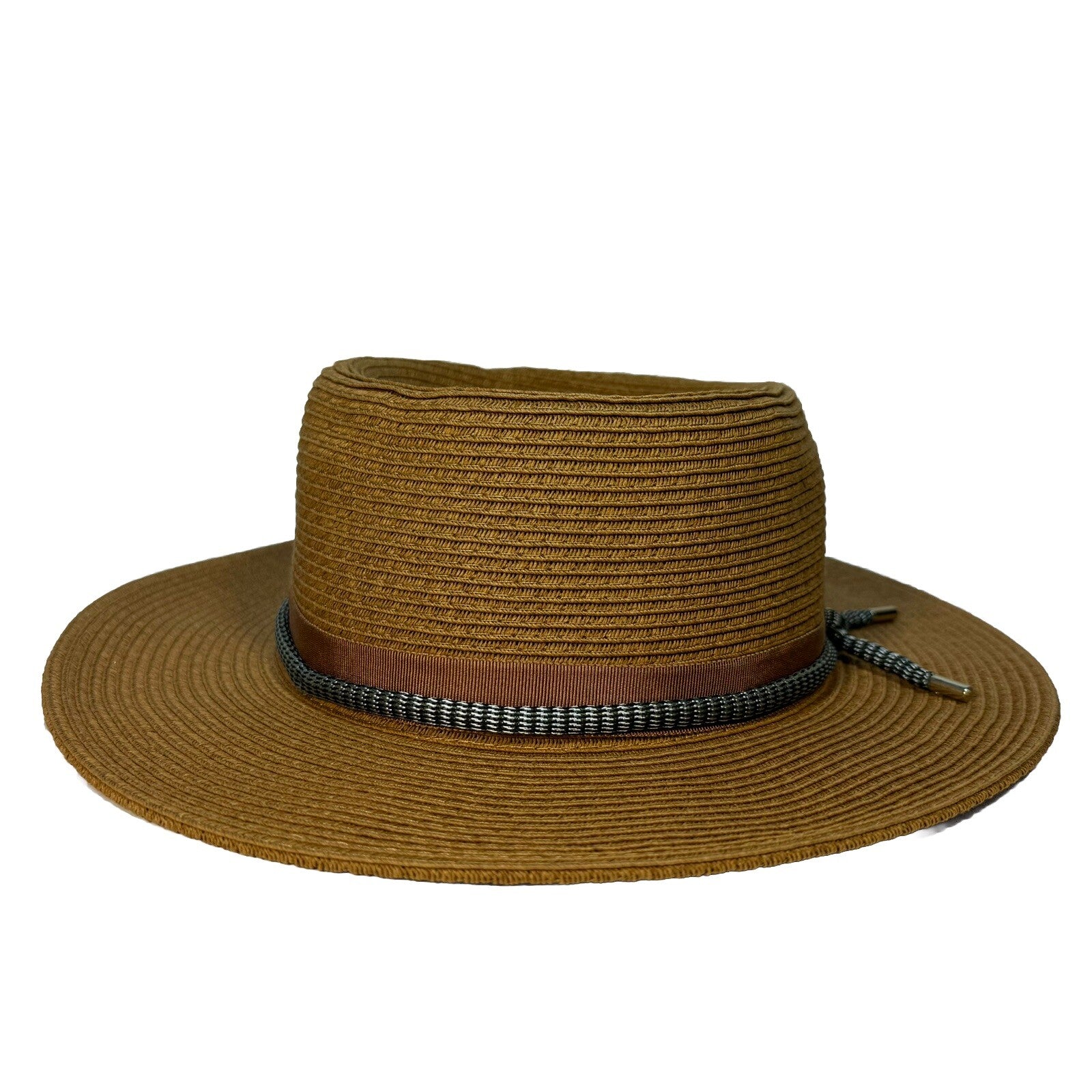 RAG & BONE Womens Somer Woven Straw Hat Bronze Brown L (MSRP $225)