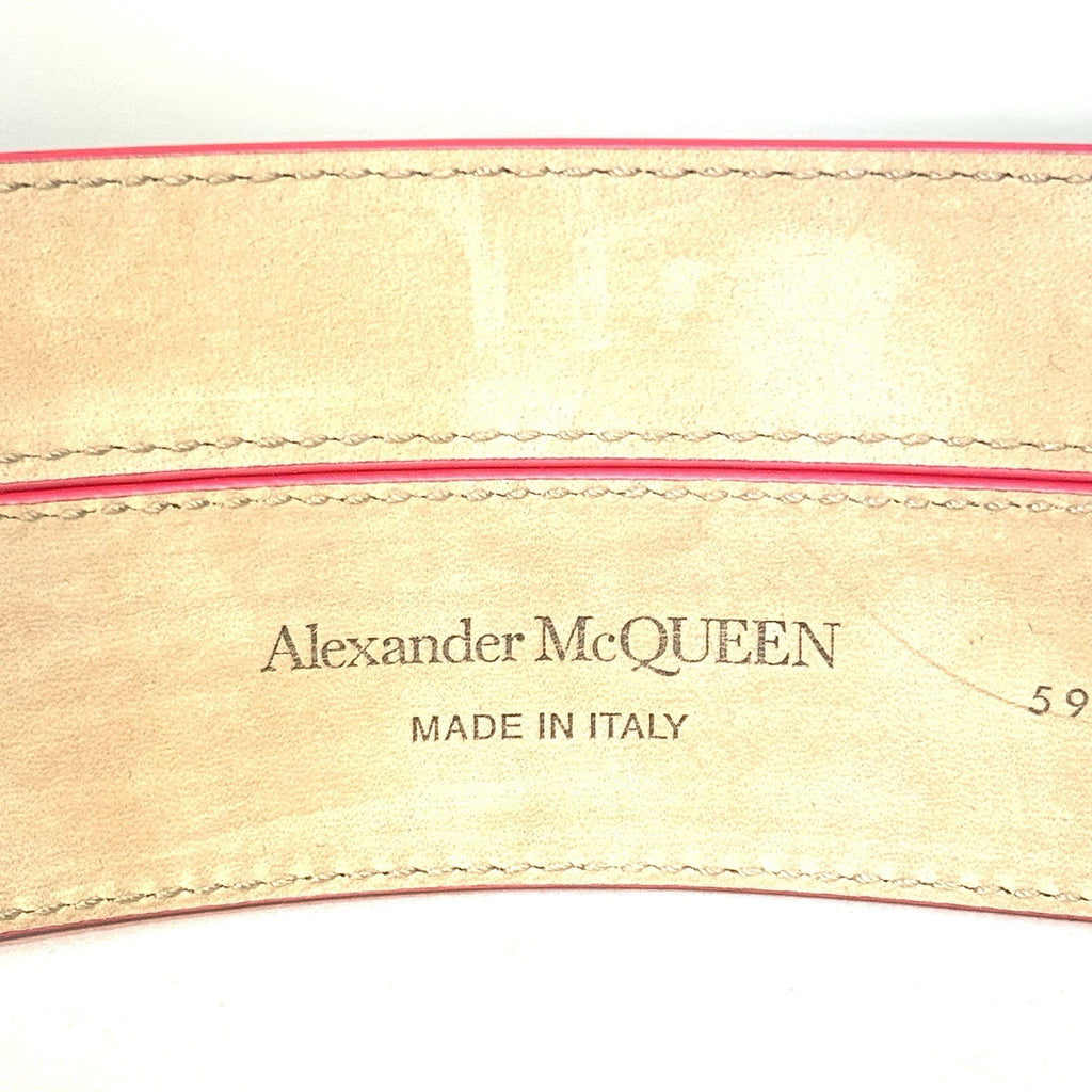 ALEXANDER MCQUEEN Womens Duke Calf Leather Double Wrap Belt Pink (MSRP $920)