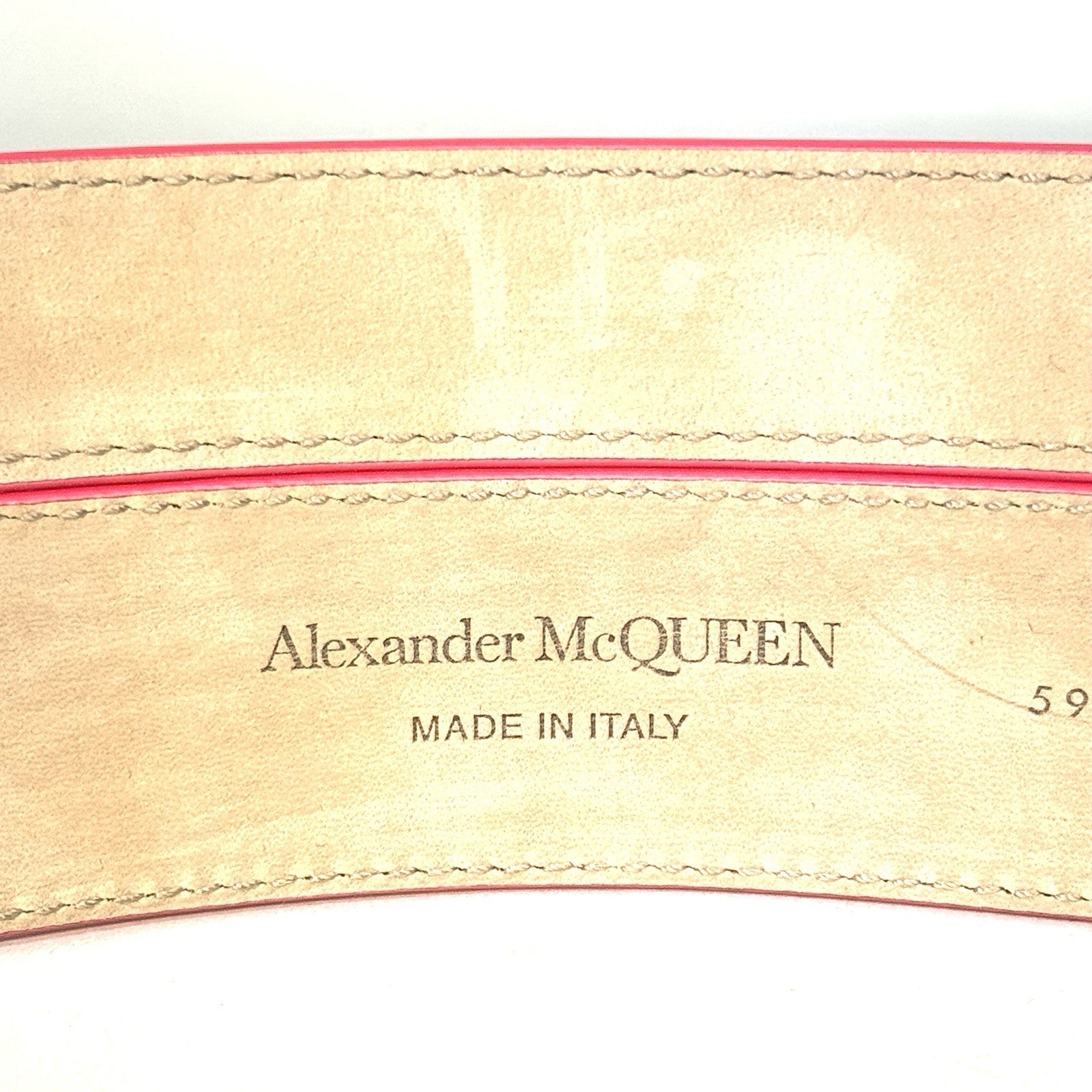 ALEXANDER MCQUEEN Womens Duke Calf Leather Double Wrap Belt Pink (MSRP $920)