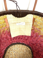 MAR Y SOL Nantucket Ombre Woven Straw Basket Tote Bag Pink (MSRP $145)