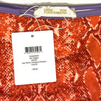 DIANE VON FURSTENBERG DVF Odette Bikini Swim Bottom Python Red (MSRP $148)